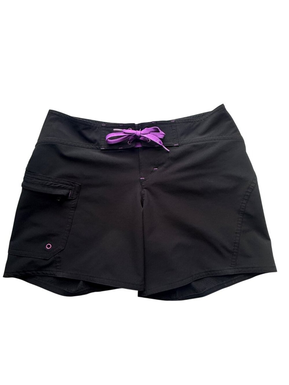 Athleta Shorts Womens 0 Black Recycled Polyester Spandex Drawstring Activewear